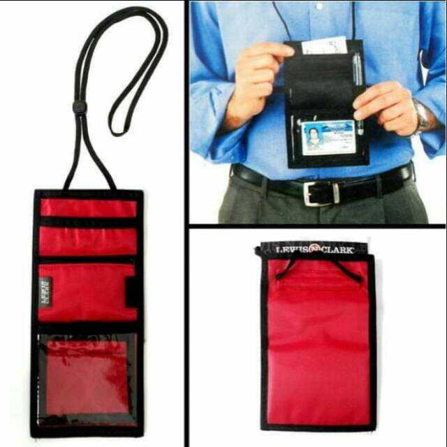 GUNDAN PASSPORT BAG PASSPORT TRAVEL DOCUMENT ORGANIZER HANGER LEWIS N CLARK