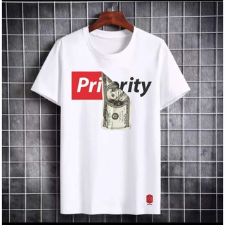 คอลูกเรือเสื้อยืดลําลอง พิมพ์ลาย BEAR PRIORITY สําหรับผู้ชายS-5XL