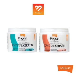 Lolane Pixxel Hair Spa Mask Crystal Keratin โลแลน พิกเซลล์ แฮร์ สปา มาส์ก 450 g. สำหรับผมทำสี / ผมเสียมาก