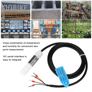 เครื่องวัดอุณหภูมิความชื้นเซนเซอร์สแตนเลสพลาสติก I2C เอาท์พุท Fs400-Sht3X