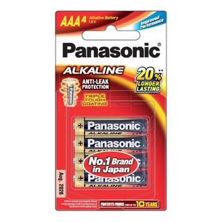 พานาโซนิค ถ่านอัลคาไลน์ AAA 4 ก้อน x 6 แพ็ค101360Panasonic Evolta Alkaline AAA 4 Bars x 6 Packs Panasonic Evolta Alkalin