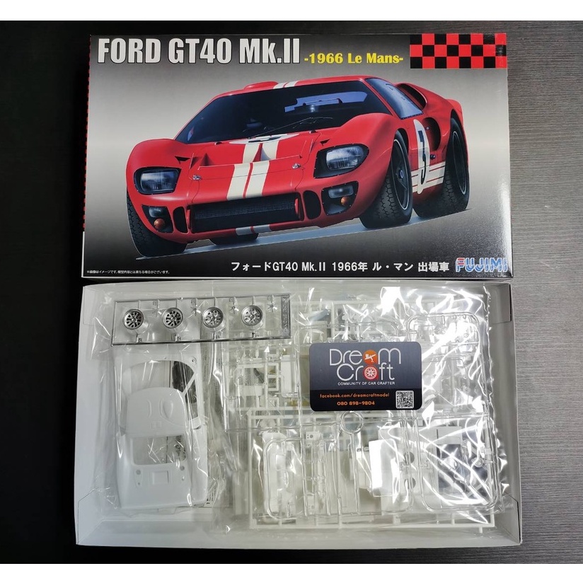 FUJIMI 1/24 Ford GT40 `66 LeMans (โมเดลรถยนต์ Model DreamCraft)