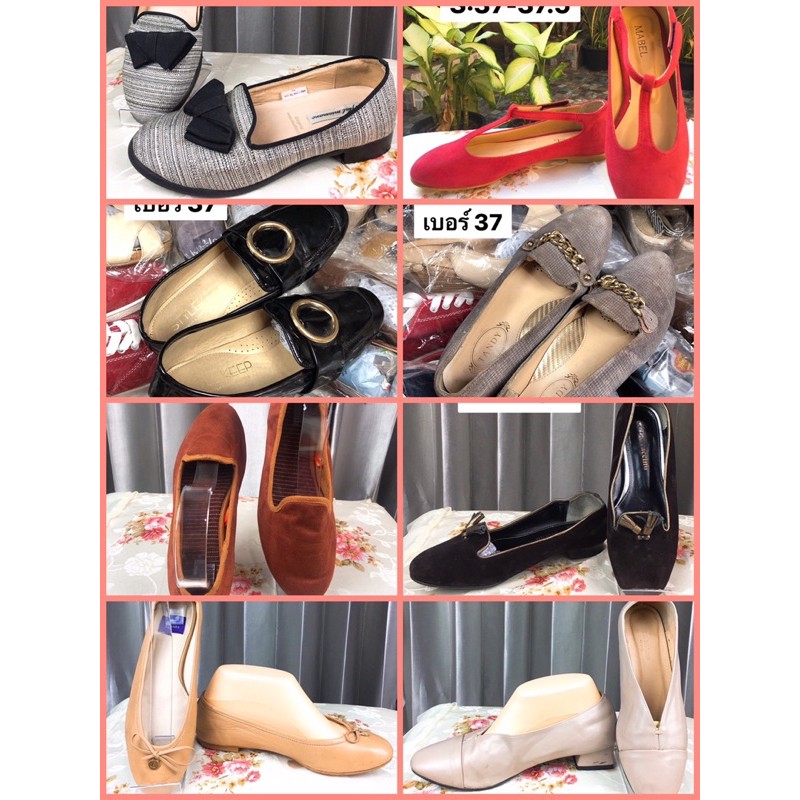 [ลดพิเศษ 89 บาท❗️] รองเท้าคัชชูของเกาหลีแท้ รองเท้าคัชชูมีส้นมือสองน่ารักๆ เบอร์37/37.5/38 มีหลายแบบ