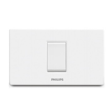 Philips สวิตซ์ไฟทางเดียวพร้อมหน้ากาก1ช่องฟิลลิปส์รุ่นLeafstyle