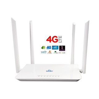 4G Router 4 เสา เร้าเตอร์ ใส่ซิม ปล่อย Wi-Fi 300Mbps รองรับ 4G ทุกเครือข่าย Ultra 4G Fast Speed ใช้งาน Wifi ได้พร้อมกัน