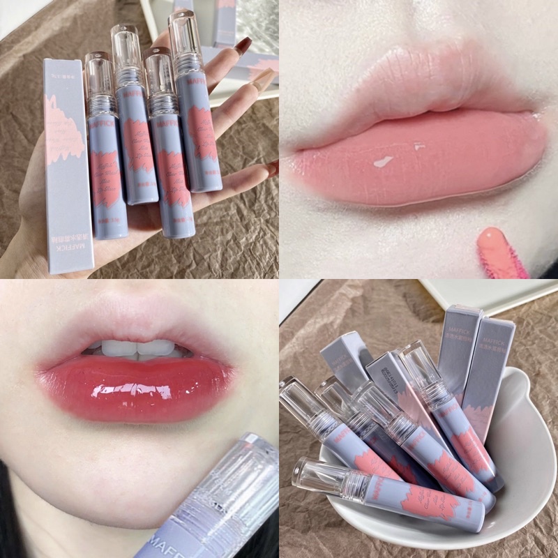 L-16 มีพร้อมส่ง Maffick ลิปสติก เจลลี่ทิน พุดดิ้ง เนื้อครีมมี่ เพิ่มความชุ่มชื้นให้ริมฝีปาก สีชัด ติดทน