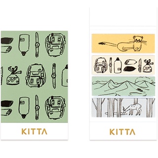 KITTA Basic Outdoor (KIT048) / Washi tape แบบแผ่นพร้อมใช้งาน ลาย Outdoor แบรนด์ KITTA จากประเทศญี่ปุ่น