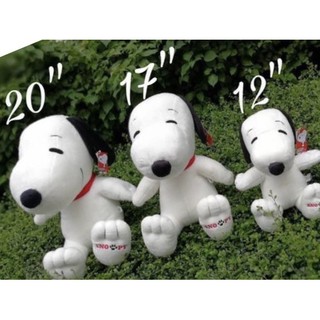 (ลิขสิทธิ์แท้ ส่งฟรี) ตุ๊กตา สนูปี้ สนู้ปปี้ Snoopy 10 / 12 / 17 / 20 นิ้ว