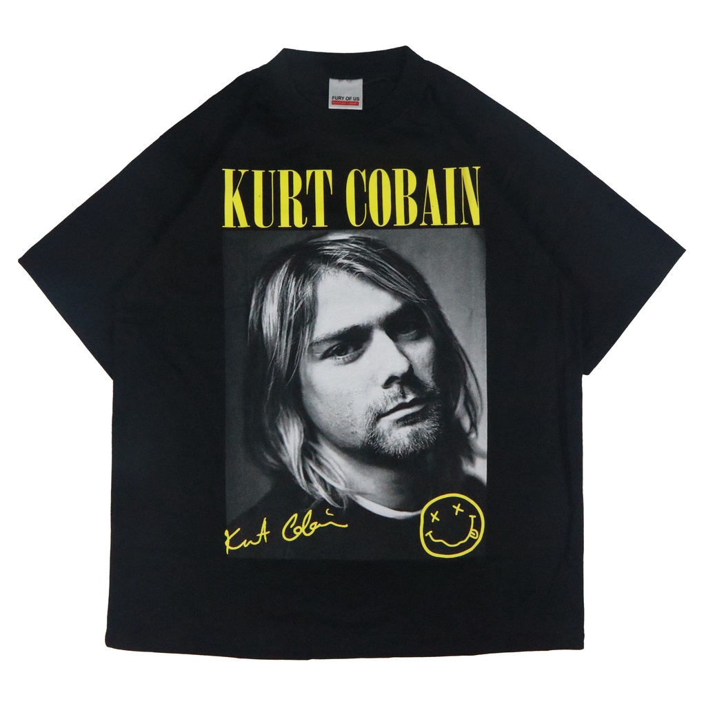 เสื้อยืดคอกลมเสื้อยืด ลาย Fury OF US KURT COBAINผ้าฝ้ายแท้