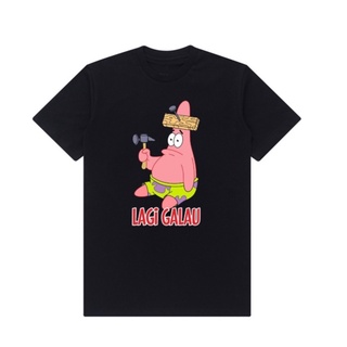 เสื้อยืดผ้าฝ้าย เสื้อยืด ผ้าฝ้าย พิมพ์ลาย spongebob Full PATRICK Again GALAU Distro 30s น่ารัก