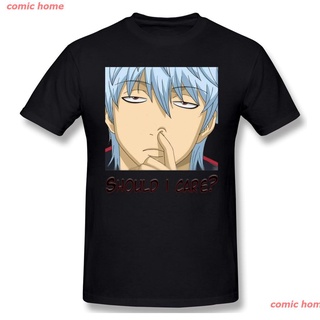 comic home 2021 Gintama Sakata Gintoki Should I Care T Shirt Harajuku Plus Size Cotton Crewneck Short Sleeve Custom T Sh