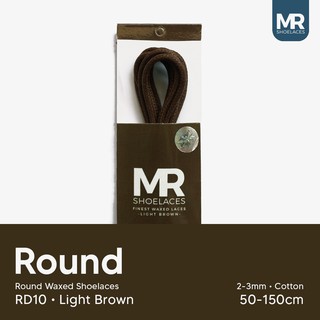LILIN MR Shoelaces RD10 Light Brown (Light Brown Waxed Shoel…