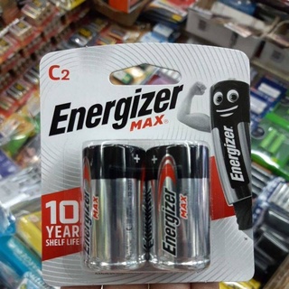 ถ่าน Energizer Alkaline Size C (ขนาดกลาง E93-BP2) 1.5V  จำนวน 2ก้อน ของแท้บริษัท