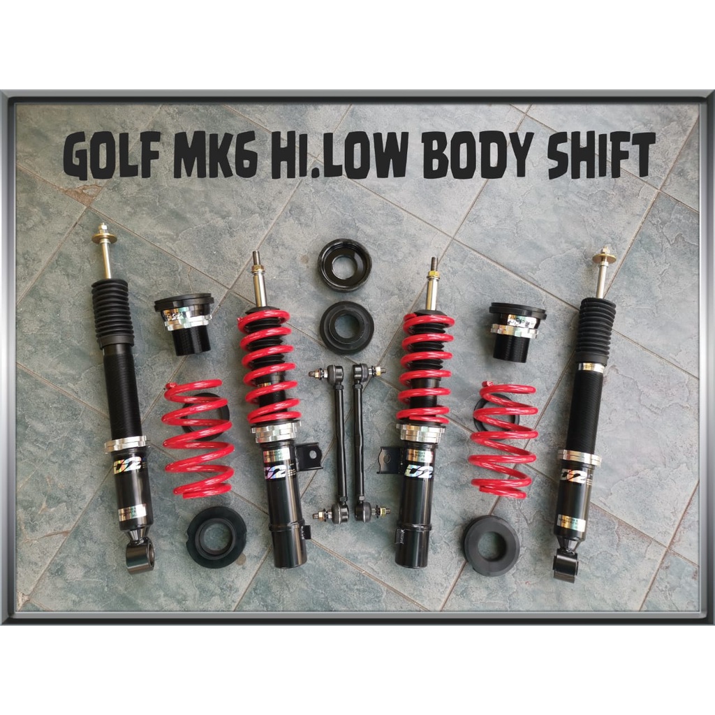 D2 Motorsport ชุดสปริงโช้คอัพต่ําแบบปรับได้ - Volkswagen Golf MK5, MK6 / POLO MK5/MK6-