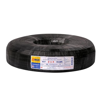 สายไฟ VCT สายไฟ VCT BCC 2x4 ตร.มม. 100 ม. สีดำ สายไฟ งานระบบไฟฟ้า ELECTRIC WIRE VCT BCC 4X6SQ.MM 100M BLACK