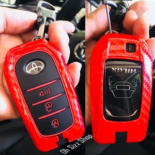 เคสโลหะเคฟล่ารีโมทรถ Toyota Revo GR , Rocco แบบ 2 ชั้น รุ่นถอดกุญแจในรีโมทได้ (Kevlar Alloy &amp; Silicone Sleeve)