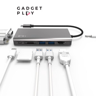 [กรุงเทพฯ ด่วน 1 ชั่วโมง] Feeltek Portable 8 in 1 USB C Hub, Dual-Display Capable.  for MacBook iPad ProXPS HDMI