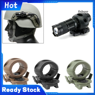 Outdoor Tactical Quick Release Flashlight Clamp Holder Mount for Fast Helmet