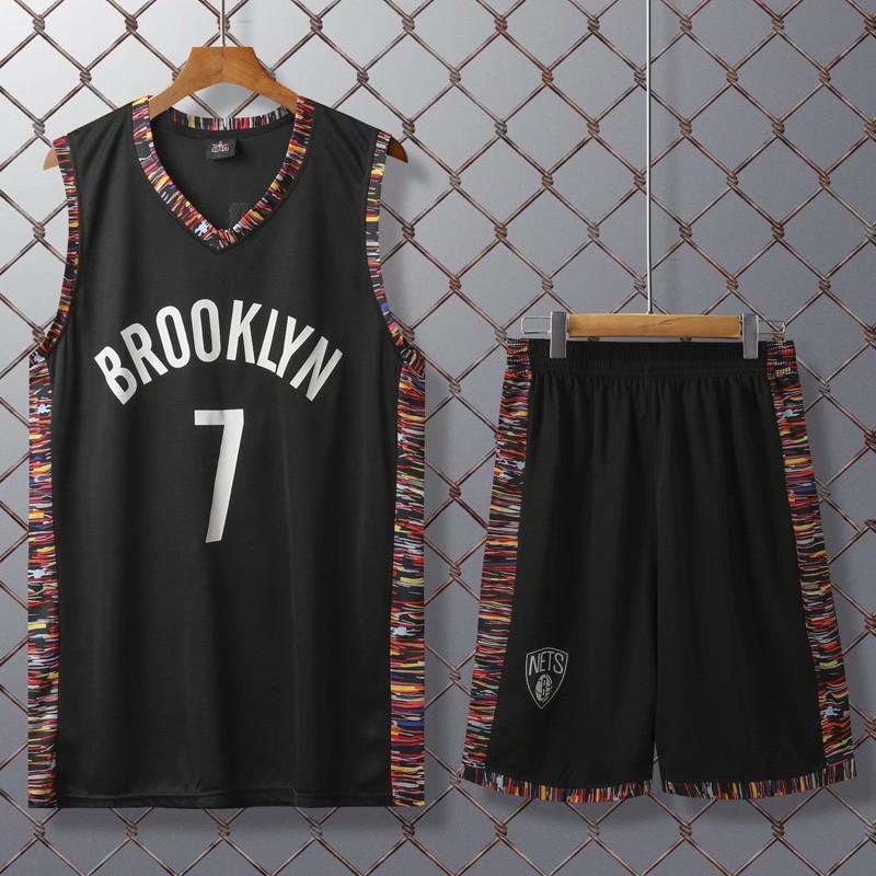 เสื้อบาสเก็ตบอล Brooklyn Nets City Edition #7 Durant Basketball Uniform Men Jersey Set
