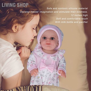 Living Shop First Baby Doll 12in Soft Nontoxic Silicone Stimulate Imagination Cultivate Kindness High Simulation