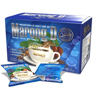 ☕☕กาแฟปรุงสำเร็จชนิดผง Marong D Coffee Plus 15ซอง/กล่อง 240 กรัม☕☕