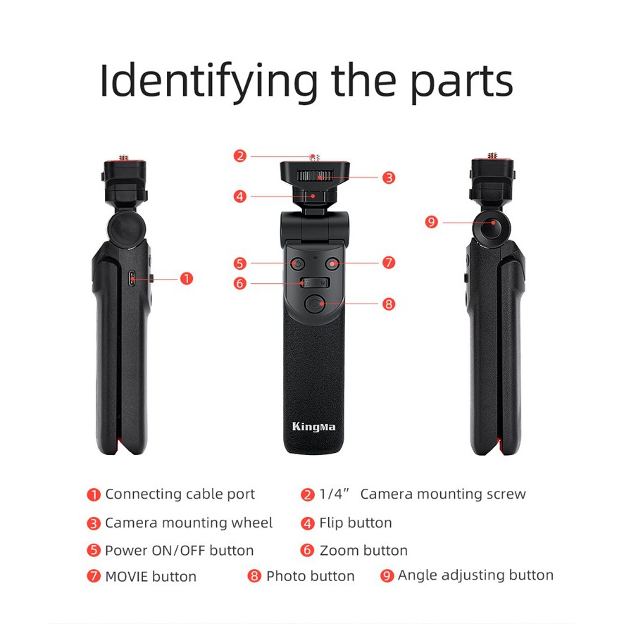Kingma ขาตั้งกล้องสำหรับ Sony Vlog Camera Grip for RX100 ZV1 A5100 A6000 A6100 A6300 A6400 A6500 ราคา ถูกที่สุด ดีลบีเคเค แกลเลอรีภาพที่ 5