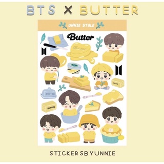 สติ๊กเกอร์ Butter - BTS (ไดคัท/ไม่คัท) ขาวมัน/PP