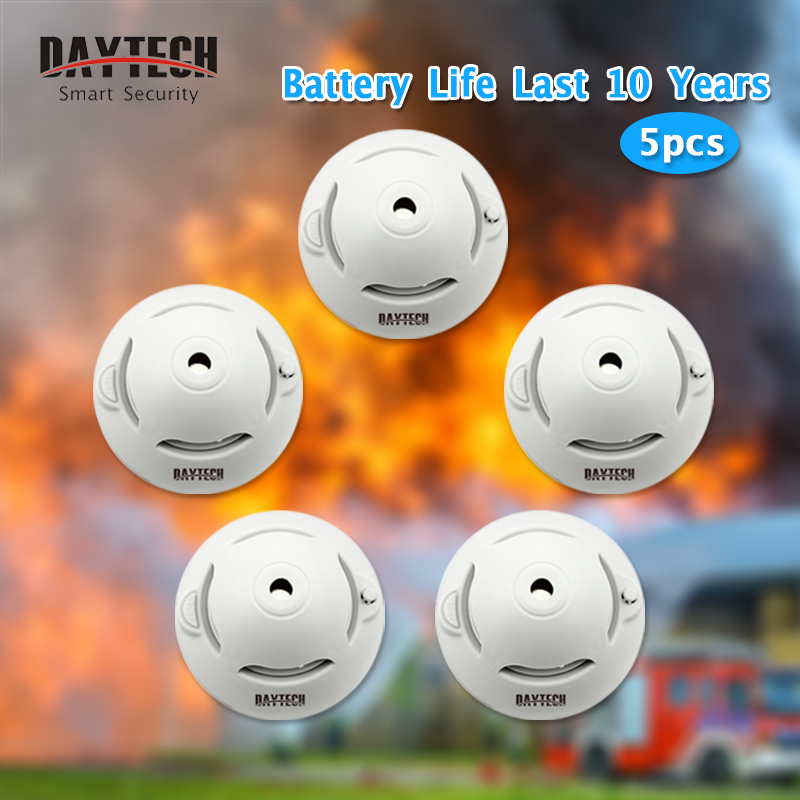 🔥ส่งไวจากไทย🔥Daytech Smoke Detector Fire Detector Photoelectric Smoke Sensor Alarm with 10 years Life Battery SM06TA