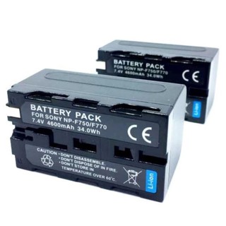 แพ๊คคู่ (จำนวน 2 ก้อน) Battery NP-F750/F770 Sony Camcorder Batteryรุ่น NP-F750/F770 (Black) #546