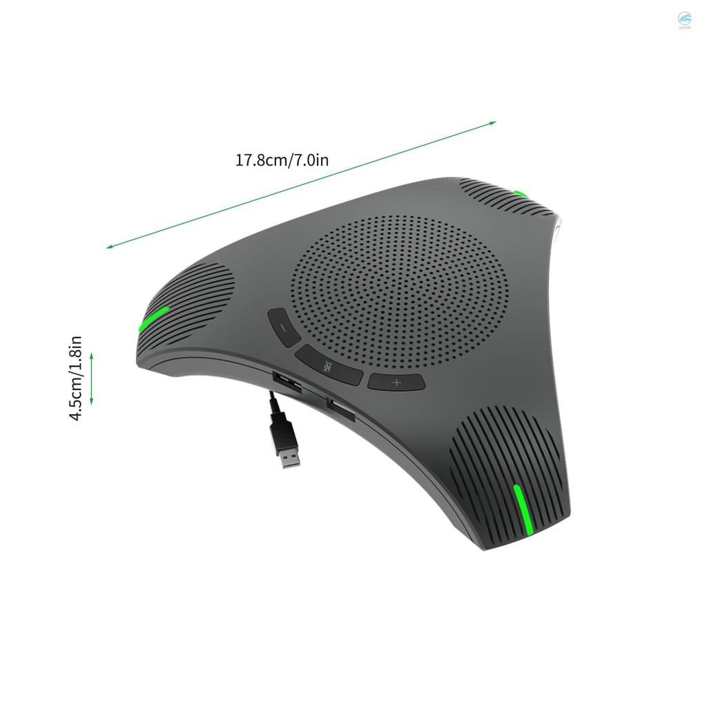 ลำโพง USB ประชุมไมโครโฟนไมโครโฟนคอมพิวเตอร์รอบทิศทาง 360 °การเลือกเสียงพร้อมปุ่มเงียบสำหรับ Skype / การประชุมทางวิดีโอ / บทเรียนออนไลน์ / ถ่ายทอดสด / เกม / แชททุกวัน ราคา ถูกที่สุด ดีลบีเคเค แกลเลอรีภาพที่ 8