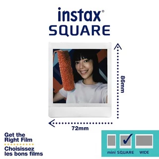 (ใช้กับ instax mini ไม่ได้)ฟิล์ม instax SQUARE ใช้กับกล้อง SQ และเครื่องพิมพ์ Fujifilm SQUARE เท่านั้น [กรุงเทพส่งด่วน]