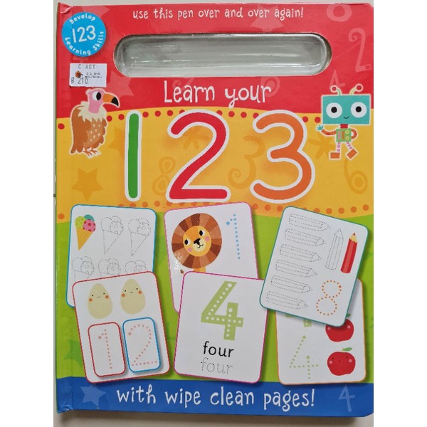 Learn your 1 2 3 wipe clean