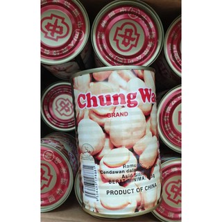 เห็ดกระดุมกระป๋องchungwaปริมาณ425g ลังละ840บาท(1ลังมี24กระป๋อง)