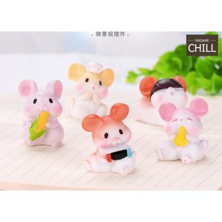 [MC349] ตุ๊กตุ่นจิ๋ว หนูหลายอิริยาบท 🐭 (1 ตัว ราคา 25 บาท | 1 เซต ราคา 138 บาท)