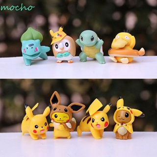 Mocho โมเดลฟิกเกอร์รูปการ์ตูน Pokemon Pikachu Pokemon Bulbasaur Squirtle ของเล่นสําหรับเด็ก