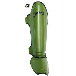 Buakaw Shin Guard Green (Semi PU)