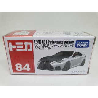 รถโมเดลเหล็ก Tomica #84 Lexus RC F ขาว ขนาดยาวประมาณ 6-7cm