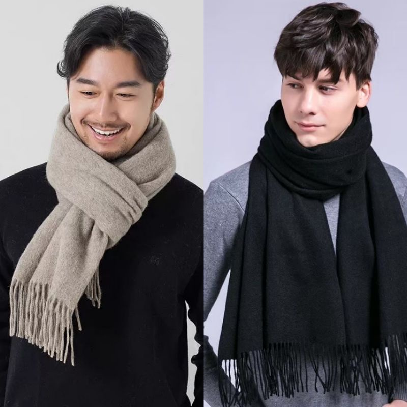 ผ้าพันคอ ผ้าเเคลชเมียร์สีพื้น (Cashmere) ใช้ได้ทั้งหญิงเเละชาย | Shopee  Thailand