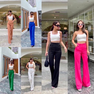 Nanda korean high-waist pantsป้ายพรมทอง