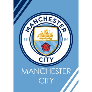 โปสเตอร์แมนเชสเตอร์ซิตี้ โปสเตอร์Manchester City Logo วอลเปเปอร์ poster ฟุตบอล Football โปสเตอร์ฟุตบอล ตกแต่งผนัง