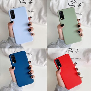 เคสโทรศัพท์มือถือสีพื้นสําหรับ Vivo Y20 Y12S Y20I V20 Se V19