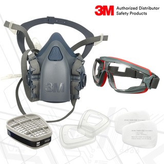 3M™ อุปกรณ์ป้องกันระบบหายใจจากสารเคมี ชุดใหญ่ (หน้ากากกรองฝุ่น 7502 3M)