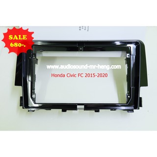 หน้ากาก Civic FC กรอบหน้าวิทยุจอ แอนดรอย สำหรับจอใส่ใหญ่9" ตรงรุ่นรถHonda Civic FC ปี2015-2020