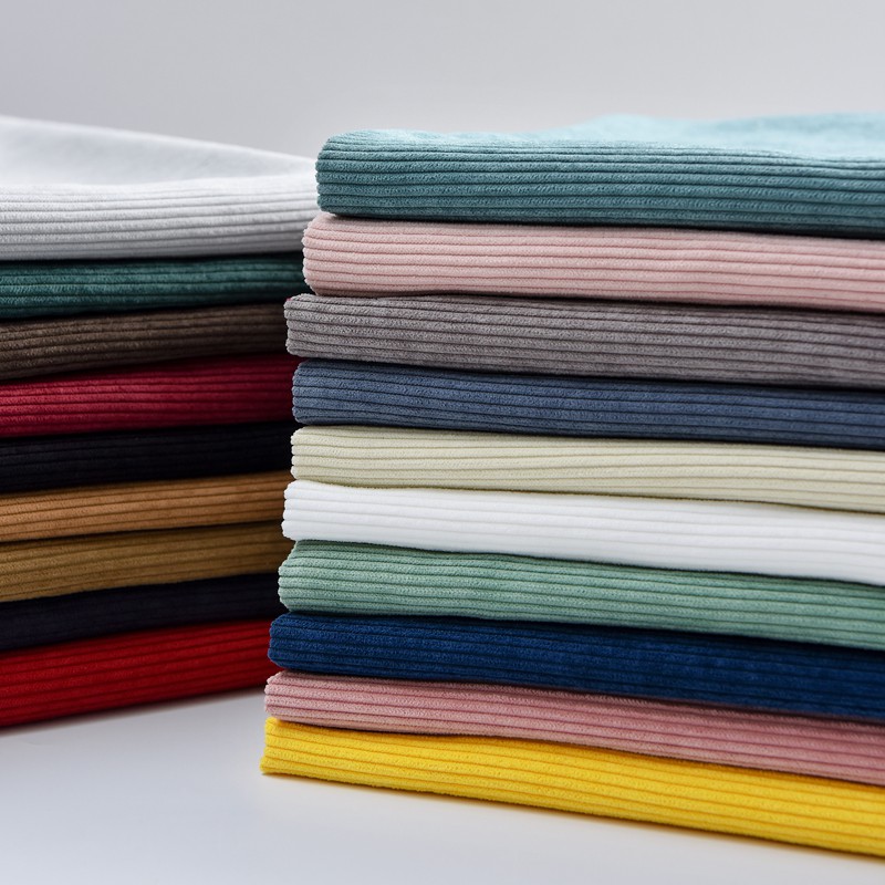 ผ้าลูกฟูกผ้าวินเทจ สีทึบหนา DIY เสื้อผ้างานฝีมือผ้า patchwork kain 50x150 ซม.ความกว้าง