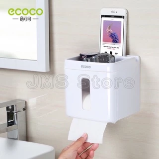 ecoco กล่องใส่ทิชชู กล่องเก็บของในห้องน้ำ ติดผนัง Mini E1612