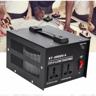 ตัวแปลงแรงดันไฟฟ้ากระแสสลับ 1000W Voltage Converter 220V to 110V Single Phase Power Transformer ST-1000VA US Plug