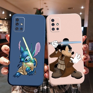 เคสโทรศัพท์มือถือ ขอบสี่เหลี่ยม ลาย The Avengers Mickey and Stitch สําหรับ Samsung Galaxy A31 A32 4G A52 A72 5G A11 A51 A20S