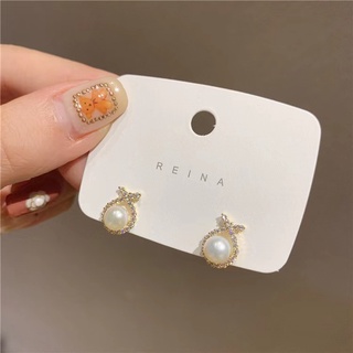 Fashion earrings ต่างหูเงินแท้925 ต่างหูแฟชั่นเกาหลีลายใหม่สุดฮิต ไม่ดำ ไม่แพ้แน่นอน งานมินิมอลน่ารักๆ (พร้อมกล่อง)