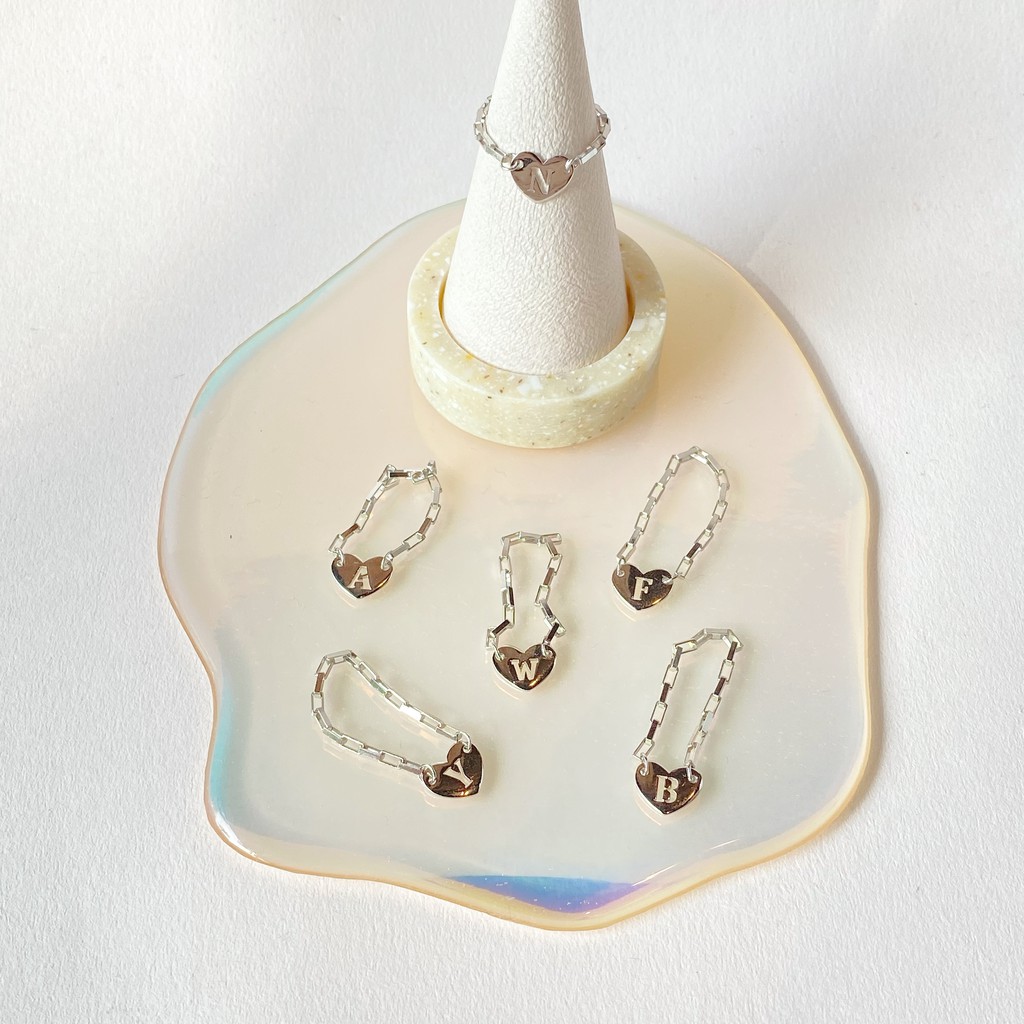 play.palette - S925 Milli heart alphabet ring (N-Z)