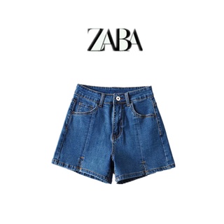 Zara กางเกงยีนขาสั้น เอวสูง ผ้ายืด ผ่าข้าง ขนาดเล็ก เรียบง่าย สไตล์ยุโรป อเมริกัน ฤดูร้อน สําหรับผู้หญิง 2022 4 สี